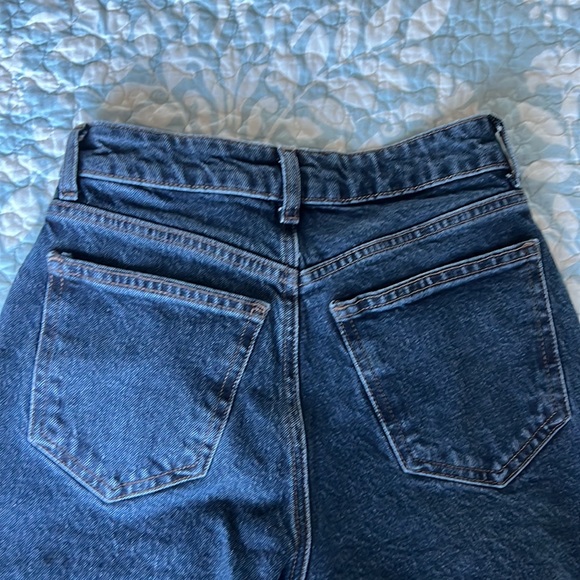 Topshop relaxed flare jeans in blue black - Picture 5 of 7